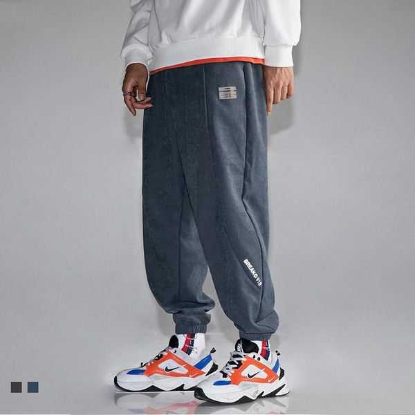 

men's pants harem mens loose long casual solid spliced basic streetwear boy pencil outdoor full length style, Black