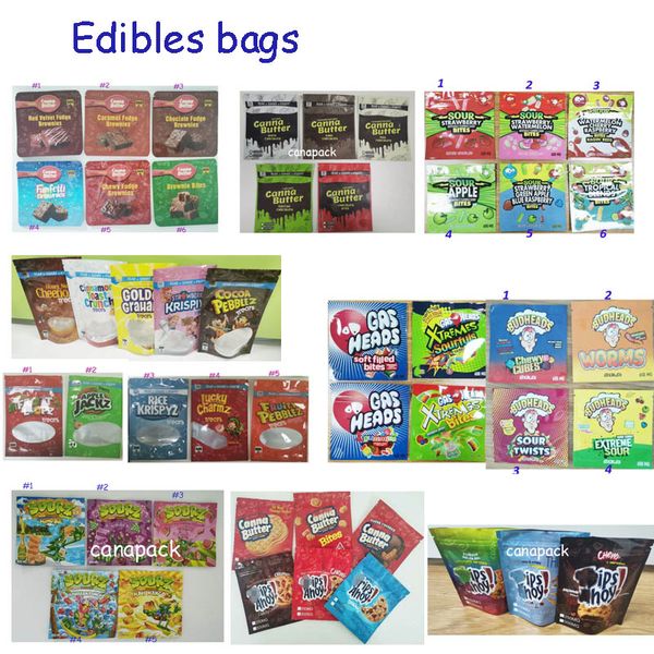 

600mg edibles packaging infusted treat brownie bags chips sourz budhead trips ahoy gummies medicated candy cereal sour cannaburst mylar bag