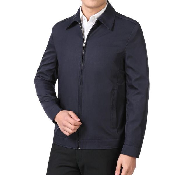 

men's jackets 2021 spring autumn the elderly casacos clothing casual jacket men coat turn-down collar outerwear male chaquetas hombre, Black;brown