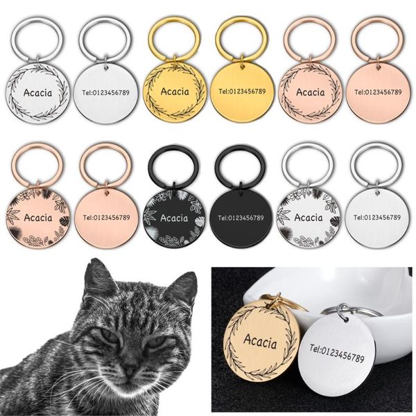 

dog tag,id card custom tags engraved pet id cat tag name stainless steel personalized collar