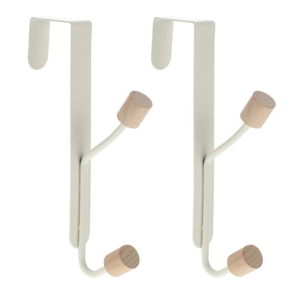 

hooks & rails 2pcs dual-hook punch-hook clothing creative door back storage hanger