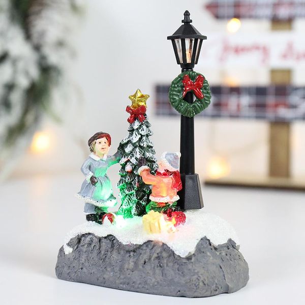 

christmas decorations year 2022 led for home resin house ornaments tree kids gift xmas decoration natal navidad