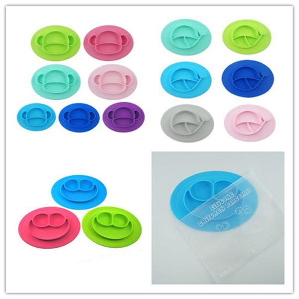 

10pcs plate for kids with silicone baby bowl suction bpa feeding tableware children dining dishes dhl & plates