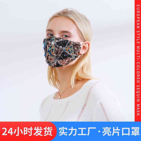 

creative sequin mask fashion summer riding sunscreen dustproof breathable cotton