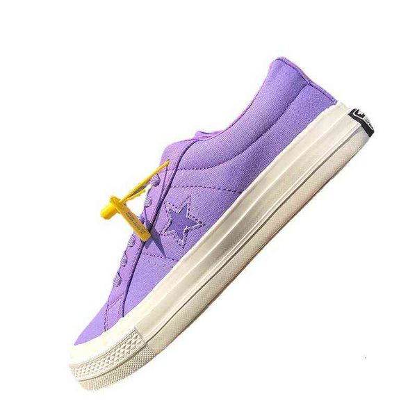 

superstorm five pointed star canvas shoes onestar suede taro purple board casual women's