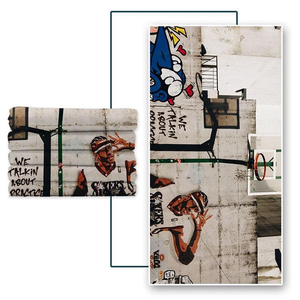 

towel microfine factory direct digital printed terry cloth square beach quick-drying seaside shawl cushion