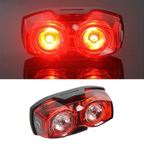 

bike lights bright bicycle cycling 2 led flashing lamp safety back rear tail