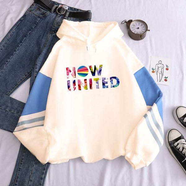 

women's hoodies & sweatshirts now united letter print patchwork women better lyrics pullover harajuku oversized, Black