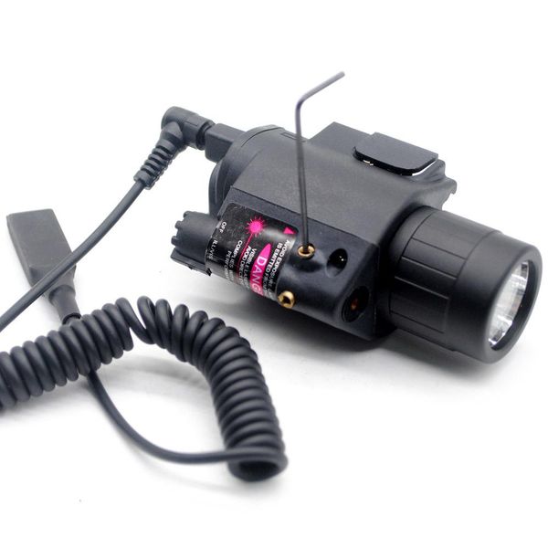 

red new laser sight combo tactical flashlight/lights torch + remote pressure switch