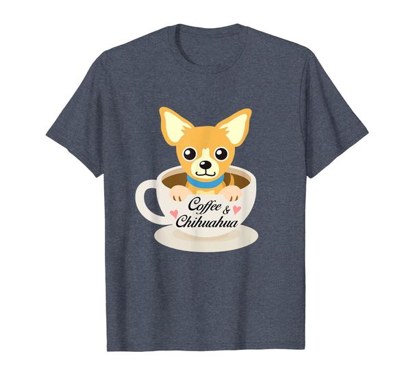 

funny adorable chihuahua coffee cup t-shirt, White;black
