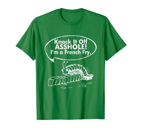 

knock it off asshole i'm a french fry t-shirt, White;black
