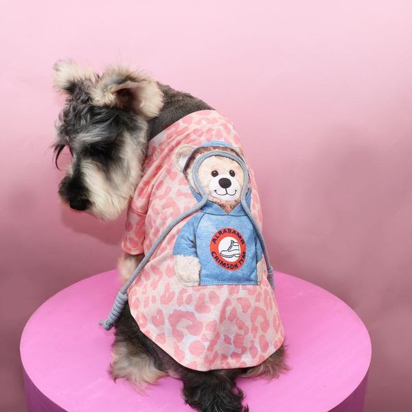

dog apparel pet cat clothes summer small medium-sized dogs schnauzer teddy trendy thin t-shirt bear cartoon