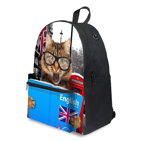 

backpack 3d pet dog printing high school 15inch canvas for teenage girls boys functional bag travel mochila rucksack