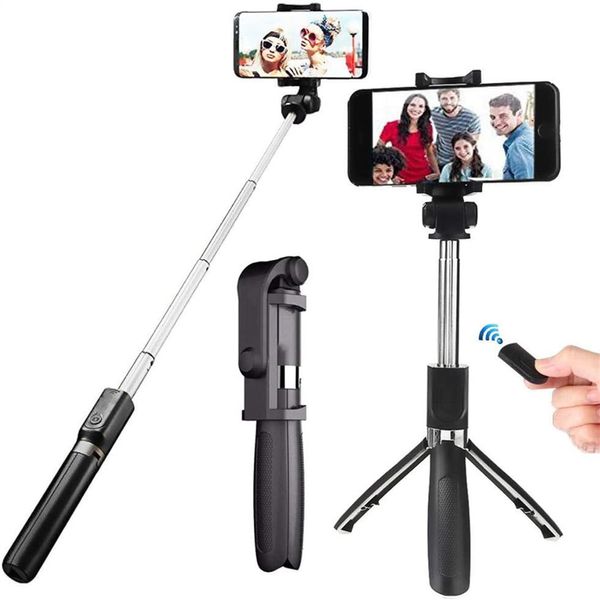 3 в 1 Беспроводной Bluetooth Selfie Stick Удлиненный моноподчатый складной штатив с удаленным держателем телефона для iOS Android