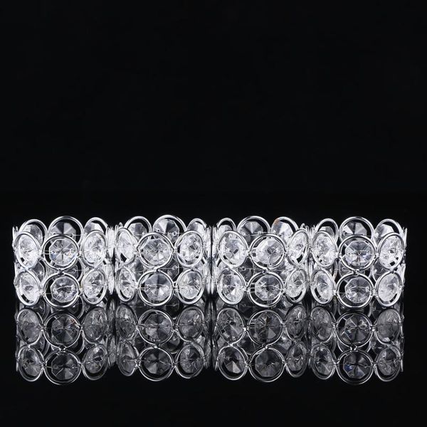 

pcs metal napkin rings sparkly crystal holders wedding centerpieces romantic buckles (silver)