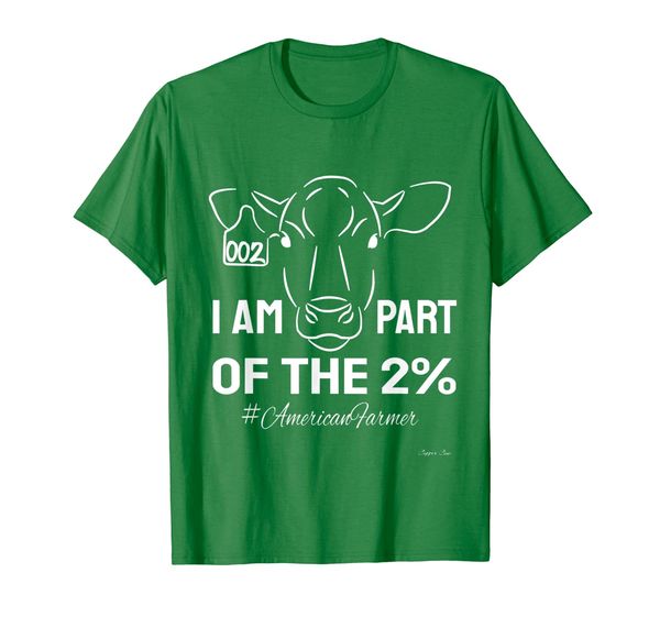 

part of the 2% - american farmer shirt, White;black