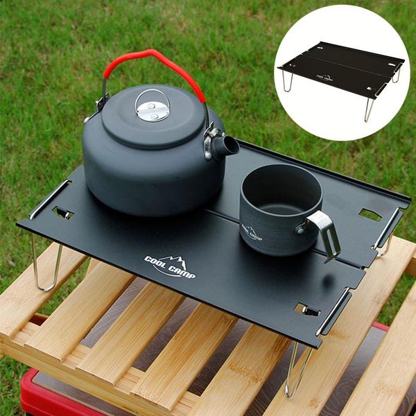 

camp furniture portable camping mini aluminum foldable table for outdoor picnic barbecue tours tableware ultra light