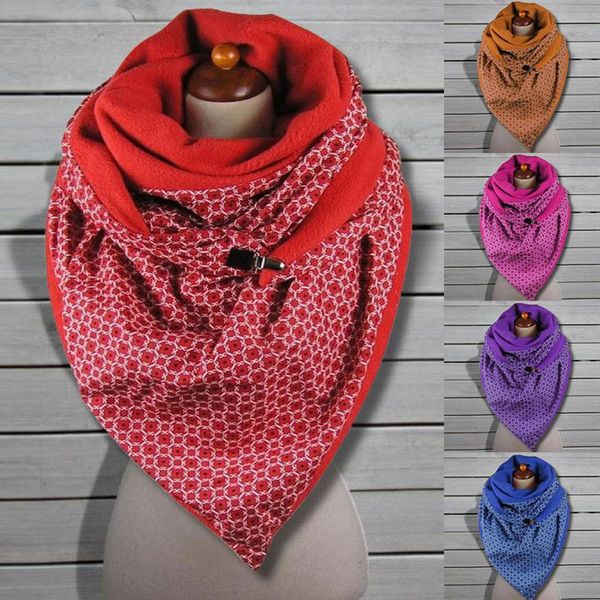 

scarves winter simple covers ladies all-purpose warm shawl printed pleated dot bandelet fashion multi-color optional, Blue;gray