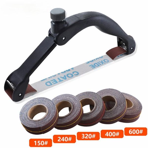 

professional hand tool sets hand-held bow-shaped sandpaper holder sanding belt roll set small manual grinding and polishing
