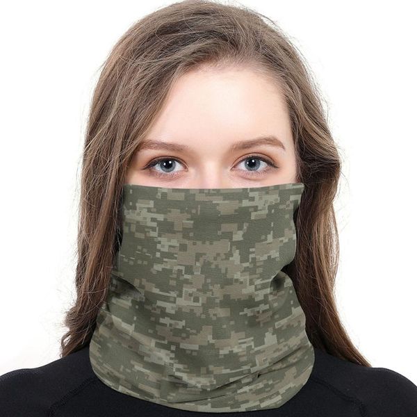 

scarves green camouflage texture geometric figures neck gaiter magic scarf mens ladies rectangular hijab custom, Blue;gray