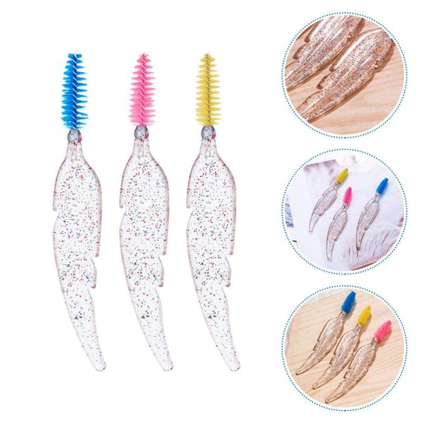 

eyelash curler 3pcs crystal brushes brush mascara wands with bag