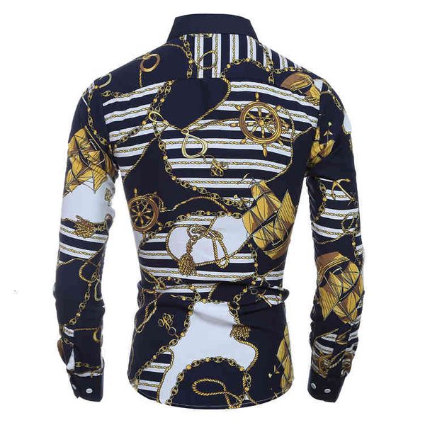 

men's casual shirts designer men spring and autumn new simple fashion classic vintage color slim long sleeve wholeschian printed 6, White;black