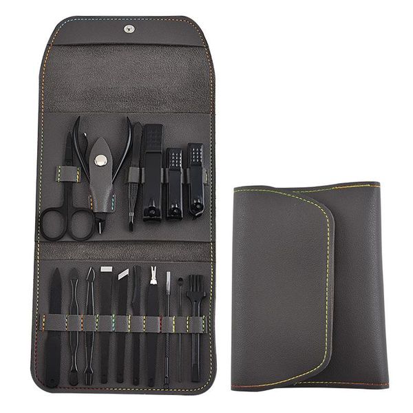 

nail art kits wholesale 16pcs clippers sets high precision stainless steel cutter pedicure kit file scissors and clipper m