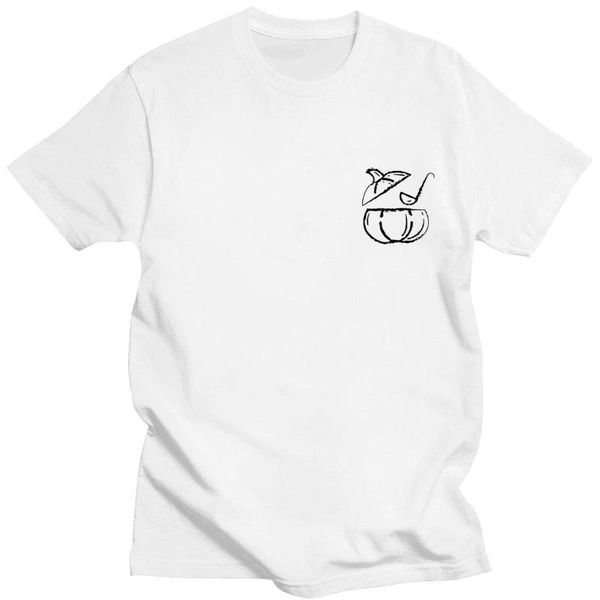 

men's t-shirts 14-color summer pumpkin and spoon print t-shirt fashion harajuku cartoon short-sleeved cotton crew neck top, White;black