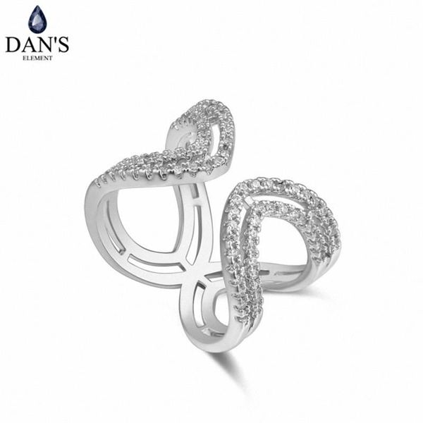 

wedding rings dan's brand real zirconia micro inlays rose gold color ring party for women valentine gift 129799, Slivery;golden