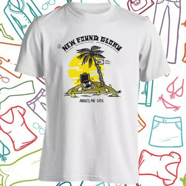 

found glory makes me sick men's white t-shirt size s to 3xl, White;black