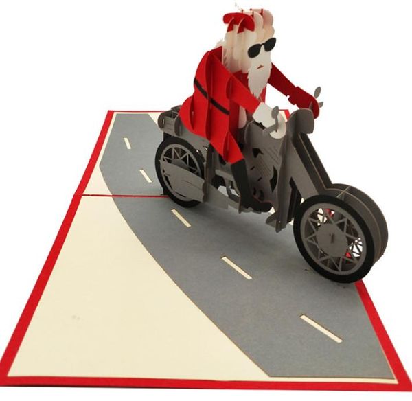 2022 NUOVO babbo natale cartoline di natale biglietto di auguri 3d biglietto di auguri di natale decorazioni natalizie pop up biglietto di auguri all'ingrosso 15 * 15 cm