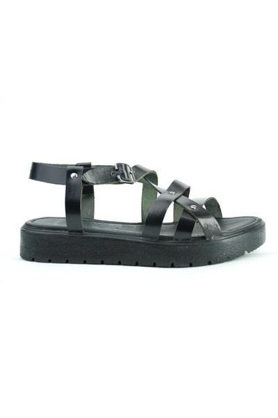 

black detail sandals