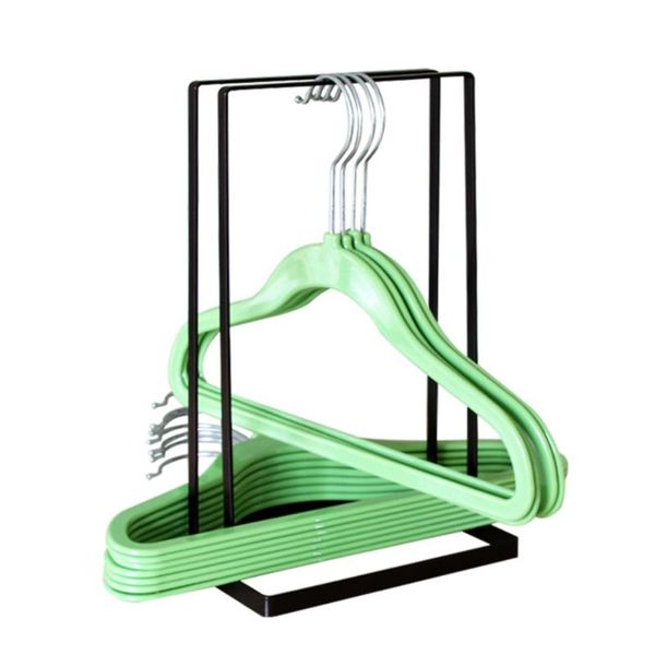 

hangers & racks wrought iron clothes hanger holder storage rack organzier shelf stand (black)