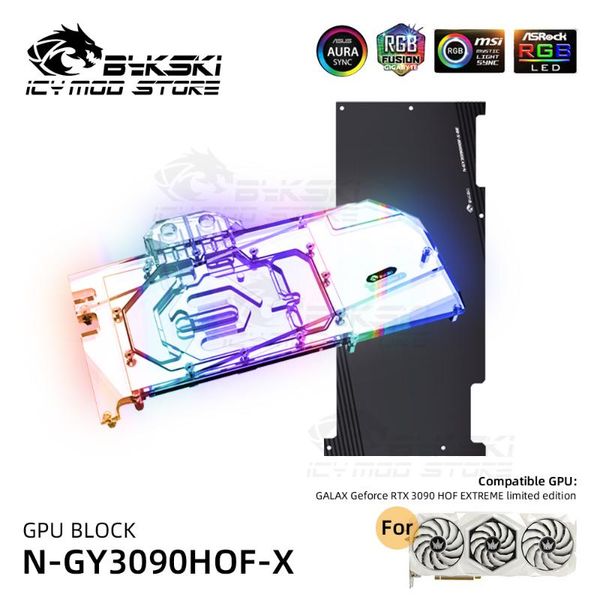 

fans & coolings bykski gpu water blocks for galax geforce rtx 3090 hof extreme argb vga block cooling video cards n-gy3090hof-x