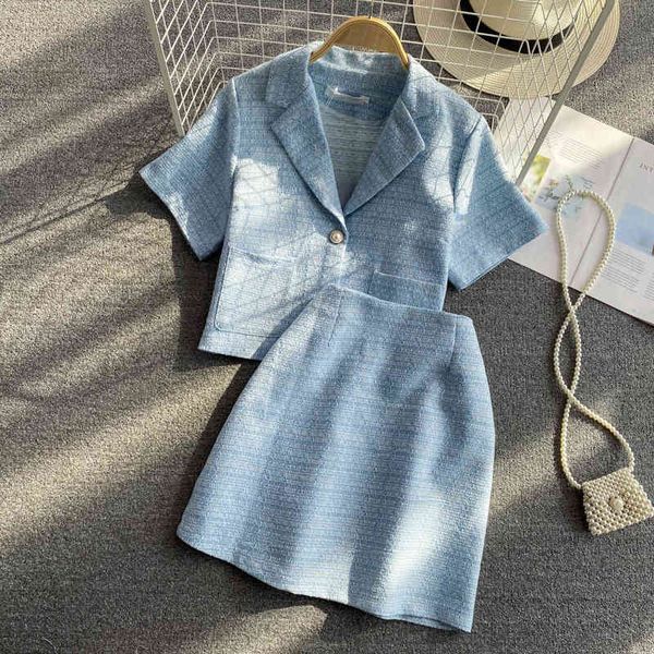 

two piece dress skirt sets vintage tweed set women crop jacket coat + suits elegant 2 womens outfits r8qv, White