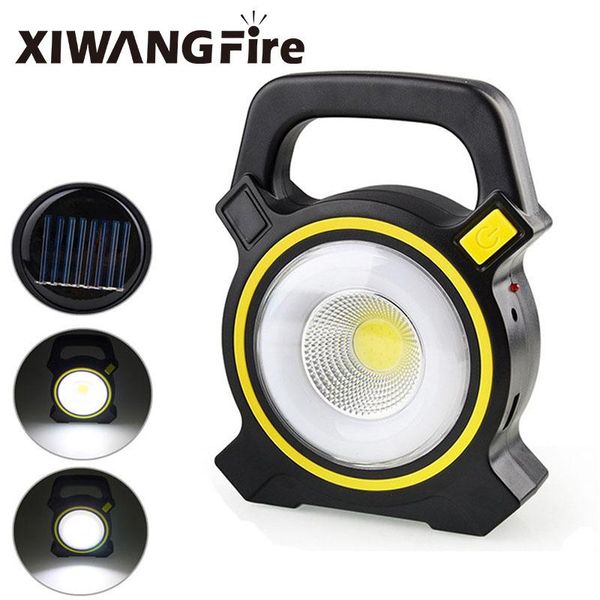 

portable outdoor solar light dc rechargeable built-in battery led camping super bright cob lantern lanterns