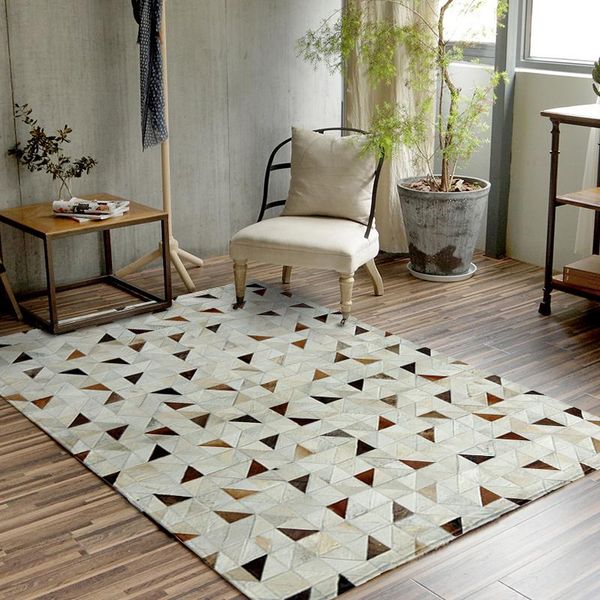 

carpets 2021 european-style luxurious grand sitting room bedroom tea table carpet hand-stitched rug cowhide