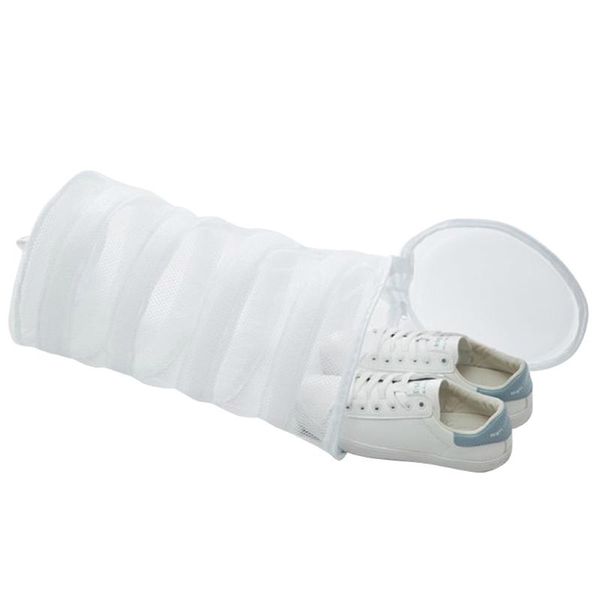 

practical mesh sneaker wash and dry laundry bag shoes tube hangs for underwear bags