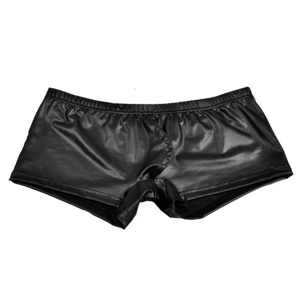 

trunks pant nightwear shorts underwear black color men faux leather boxer