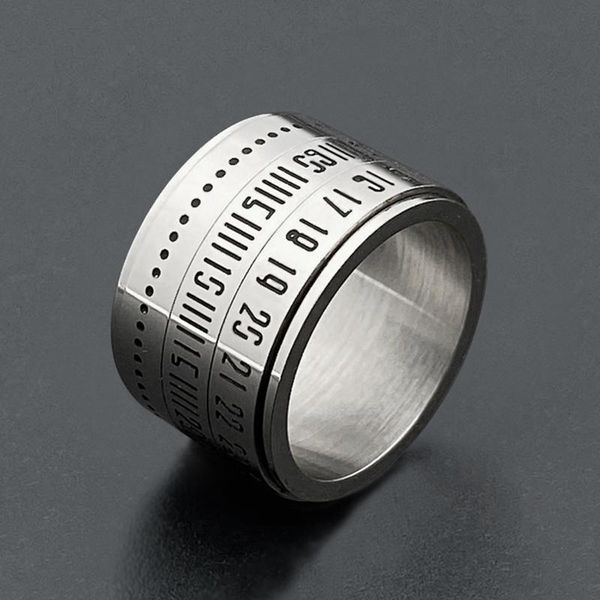 

wedding rings 2021 trendy 15mm stainless steel women for ladies girl party jewelry fashion multi layer spinner ring men wholesale, Slivery;golden