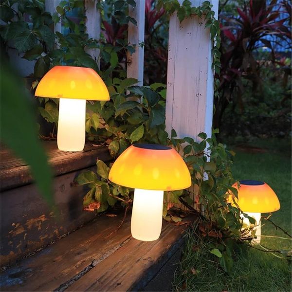 

solar lamp garden mushroom lawn lights decoration outdoor landscape waterproof dimmable led light lamps