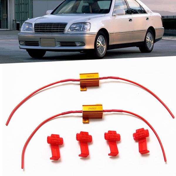 

other lighting system 2pcs 25ohm 25w waterproof anti-flicker load resistor anti-flashing decoders kit fast flash accessor indicator signal