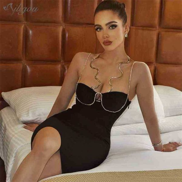 

summer mini dress female off-shoulder diamond bandage bodycon elegant club celebrity party 210525, Black;gray