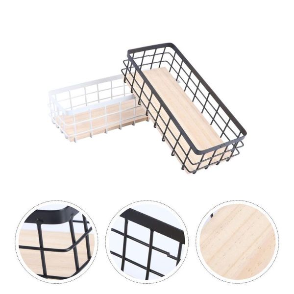 

storage baskets 2pcs iron simple wall hanging basket hollow organizing