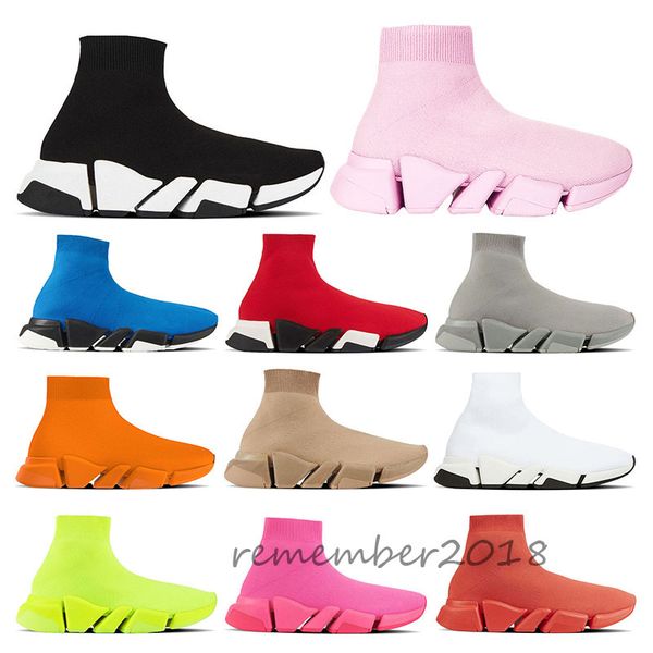 

2022 socks casual shoes for mens women platform vintage 2.0 3.0 sports sneakers designer black white beige fashion luxurys paris sock boots, White;red