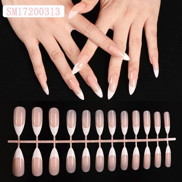 

24pcs/set french fake nails matte /uv detachable press on long ballerina natural false coffin nail extension manicure art tips, Red;gold