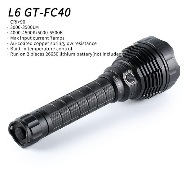 

flashlights torches black convoy l6 ,gt-fc40 high cri led,26650