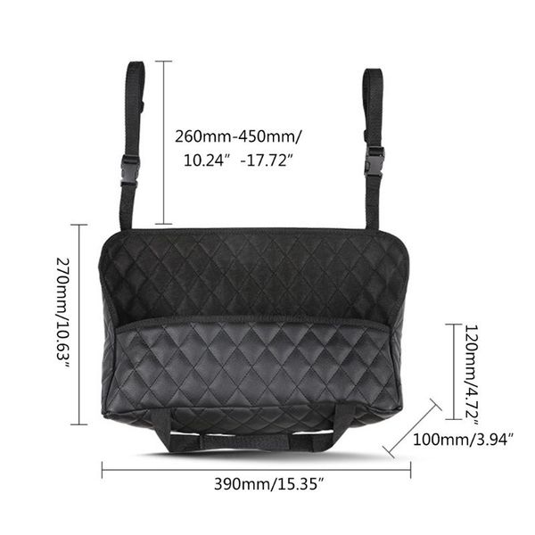 

car organizer handbag holder leather seat back mesh large capacity bag 1xcf