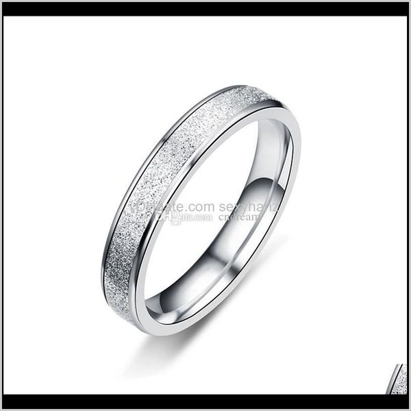 

band stainless steel frosted wedding fashion jewelry women engagement rings mens ring will and sandy gift 4bebv zaopk, Silver