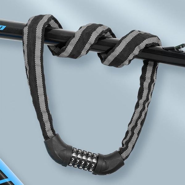 

bike locks solid rust-proof password bicycle safety anti theft chain lock for outdoor